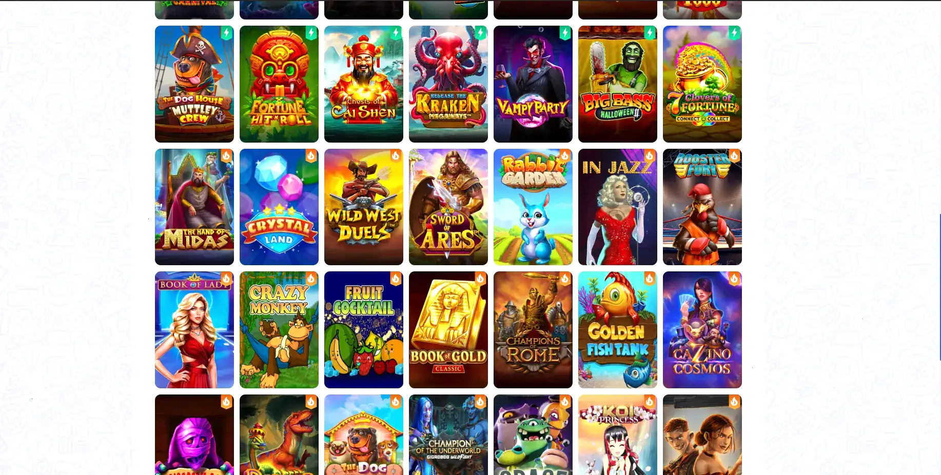 Интерфейс игрового зала Azino 888 с яркими слотами